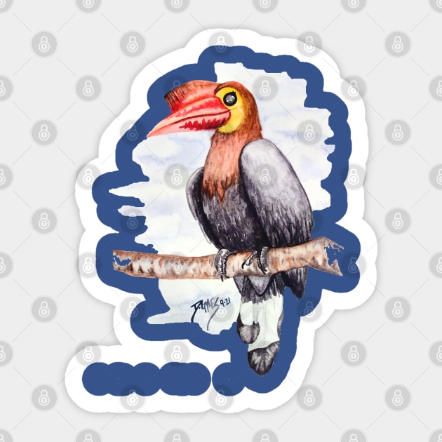 Walden's Hornbill Sticker by ptowndanig